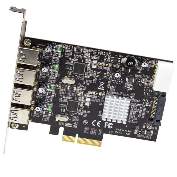 Tarjeta USB - StarTech.com PEXUSB314A2V Tarjeta PCI Express 4 Puertos USB 3.1 USBA 2 Canales