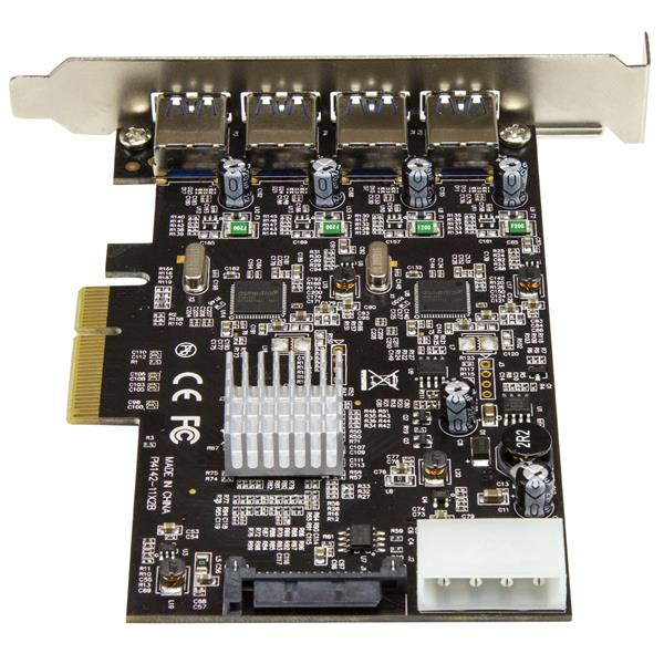 Tarjeta USB - StarTech.com PEXUSB314A2V Tarjeta PCI Express 4 Puertos USB 3.1 USBA 2 Canales