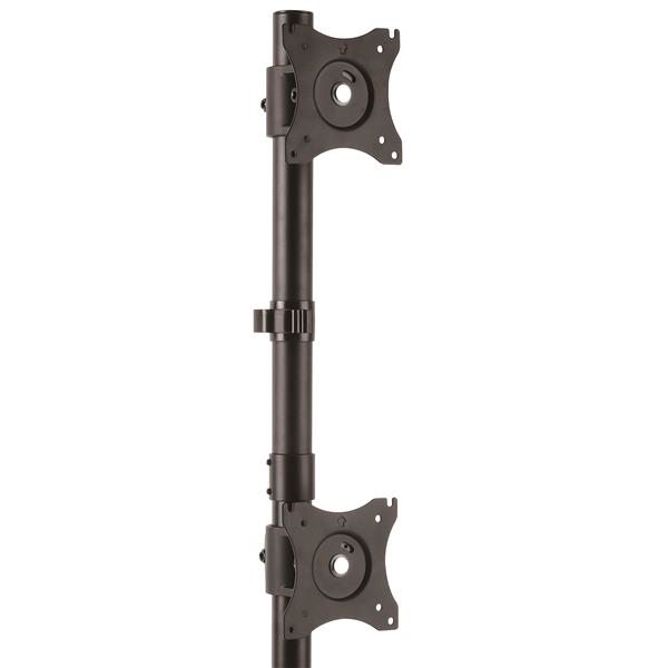 Soporte - StarTech.com ARMBARDUOV Soporte Vertical Acero para 2 Monitores Base Ajustable VESA
