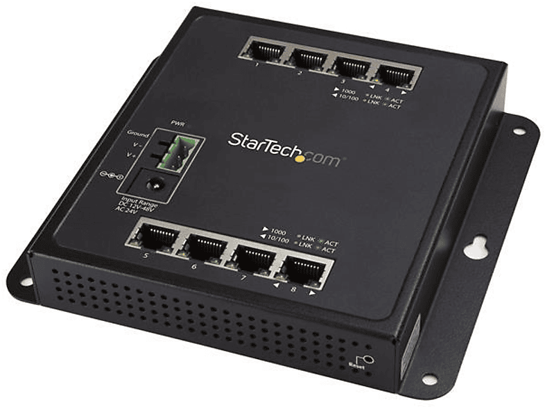 Switch Ethernet | StarTech.com IES81GW Switch Conmutador de Red Gigabit Ethernet con 8 Puertos