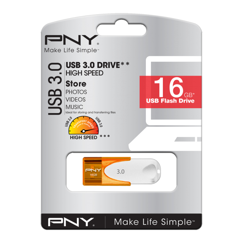 Pendrive de 16GB - PNY Attaché 4, USB 3.0 (3.1 Gen 1), Tipo A
