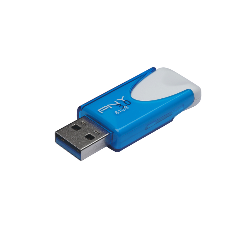 Pendrive - PNY Attaché 4, 64GB, USB 3.0 (3.1 Gen 1), Tipo A