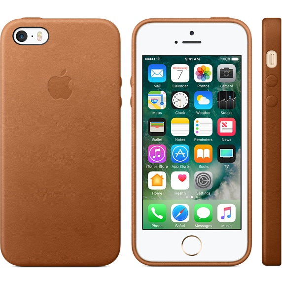 Carcasa para iPhone 5/5S/SE - Apple MNYW2ZM/A, 4", Marrón