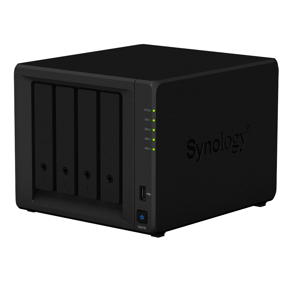 Servidor NAS - Synology DS418, 4 Bahías, Mini Tower, Ethernet