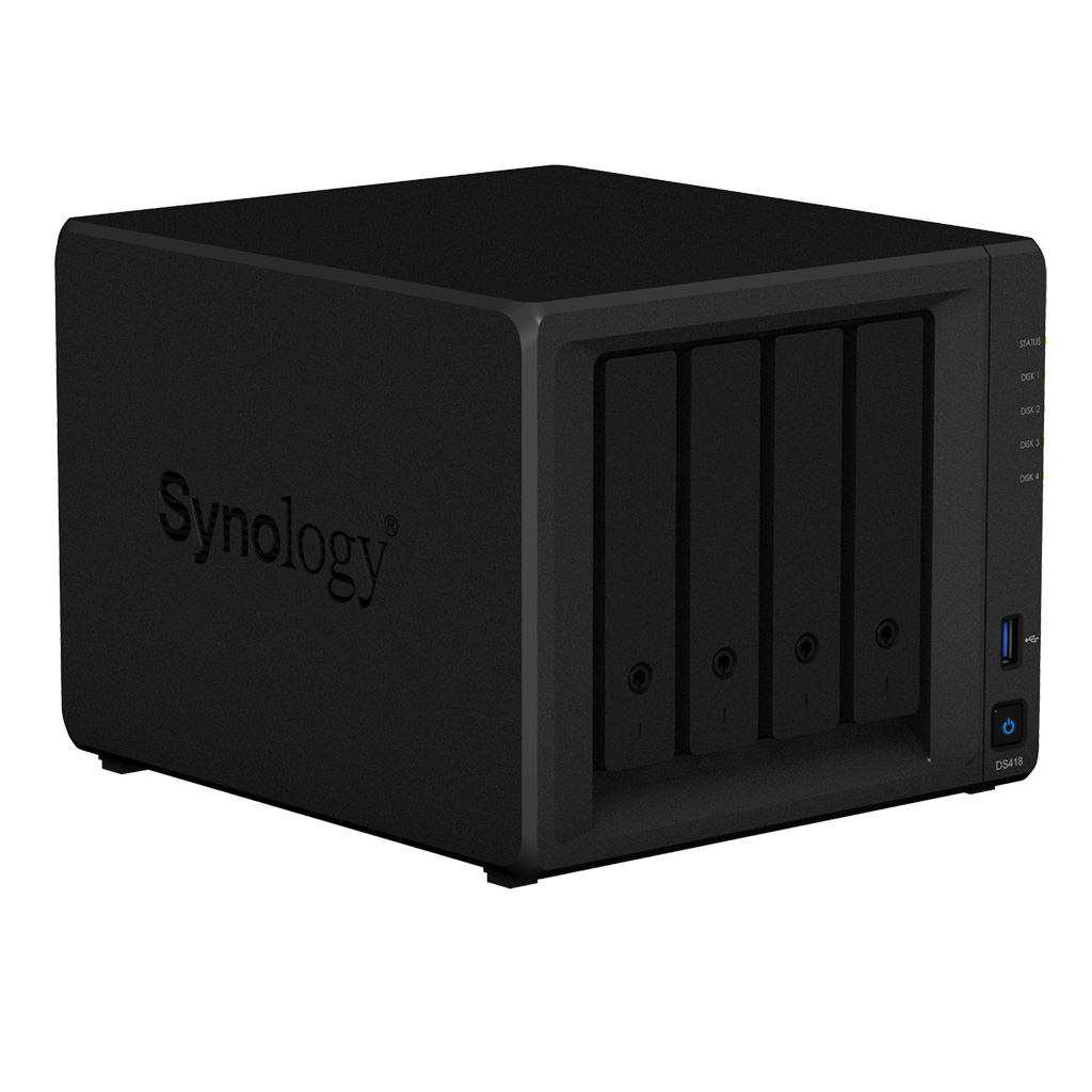 Servidor NAS - Synology DS418, 4 Bahías, Mini Tower, Ethernet