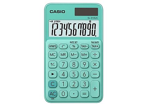 Calculadora - Casio SL-310UC-GN, Pantalla extra grande, Verde