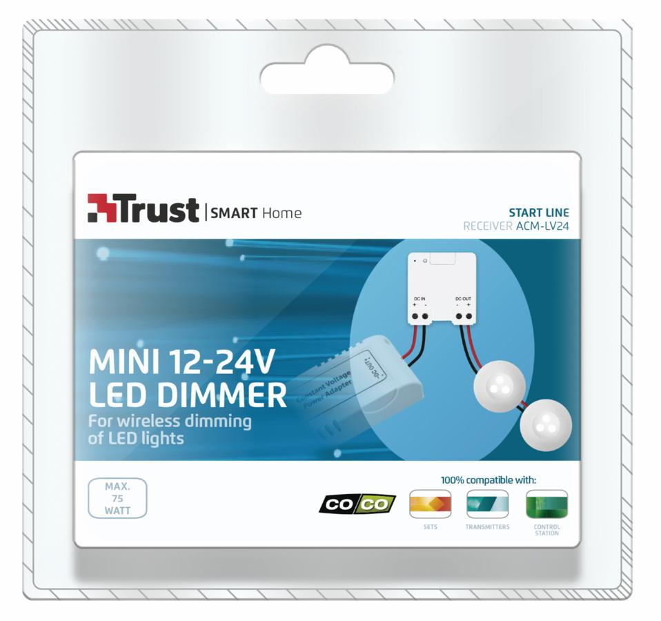 Regulador luz - TRUST ACM-LV24, 12/24V, Dimmer, Blanco, domótica