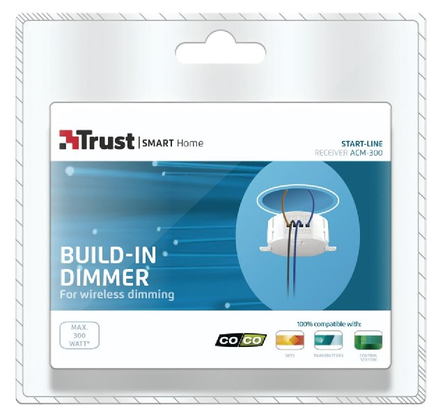 Regulador de luz - TRUST ACM-300, Dimmer, 300 Watt, Regulador integrable, domótica