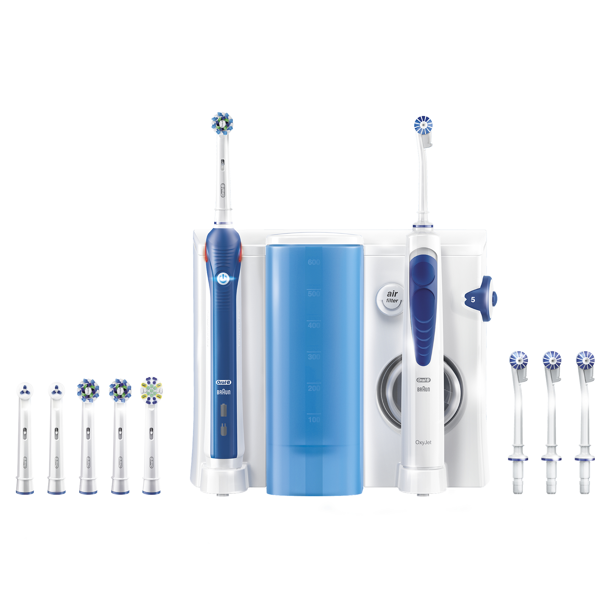 Centro de higiene dental - Oral-B OC-20 Irrigador, Cepillo dental PC3000+Irrigador Oxyjet,