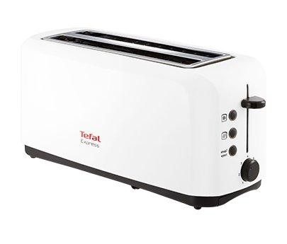 Tefal Grille Pain express tl270101 tostadora 2 ranuras largas con motor de 1400 w para hasta 4 rebanadas pan molde 7 niveles y 3 funciones bandeja 1500 1400w 2rebanadas