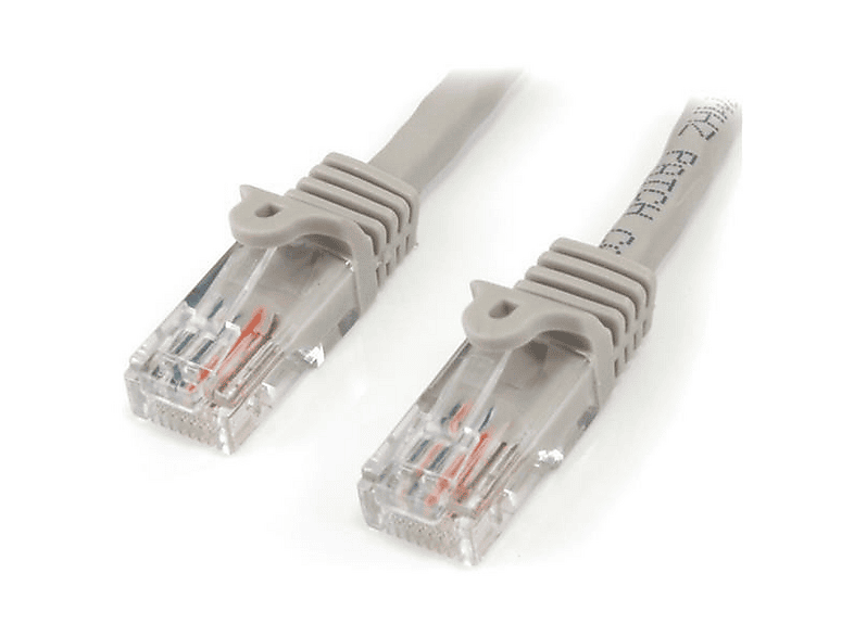 Cable - StarTech.com 45PAT2MGR 2m Gris Red 100Mbps Cat5e Ethernet RJ45 Snagless