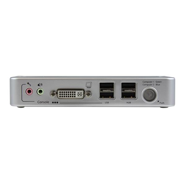 Switch KVM - StarTech.com SV211KDVIEU Conmutador KVM USB DVI  2 Puertos c/ Cables