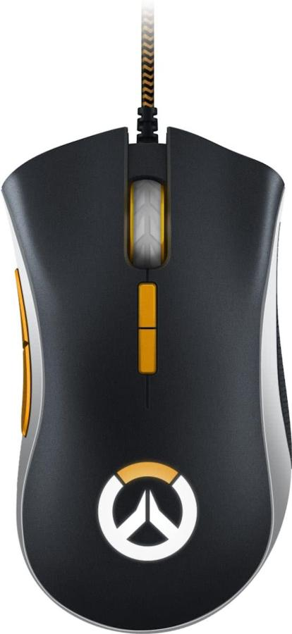 Ratón gaming - Razer Overwatch DeathAdder Elite, 16000DPI, USB, Óptico, Negro, Oro, Plata