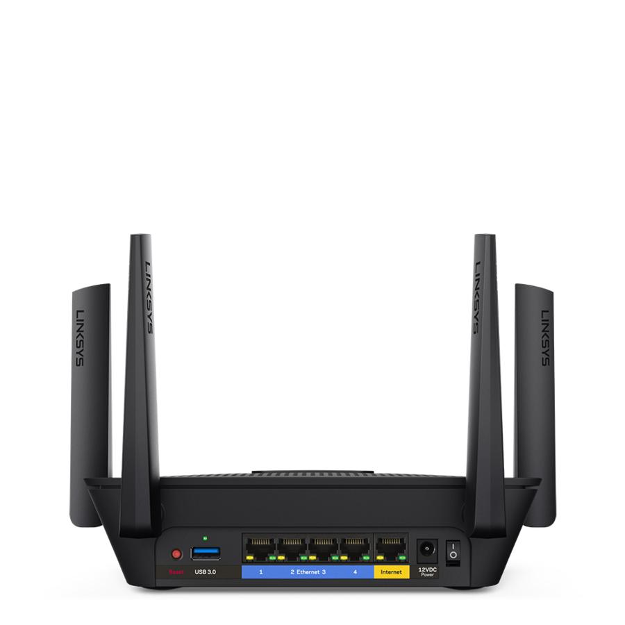 Router - Linksys EA8300, Tribanda (2,4 GHz/5 GHz/5 GHz), Gigabit Ethernet, Negro
