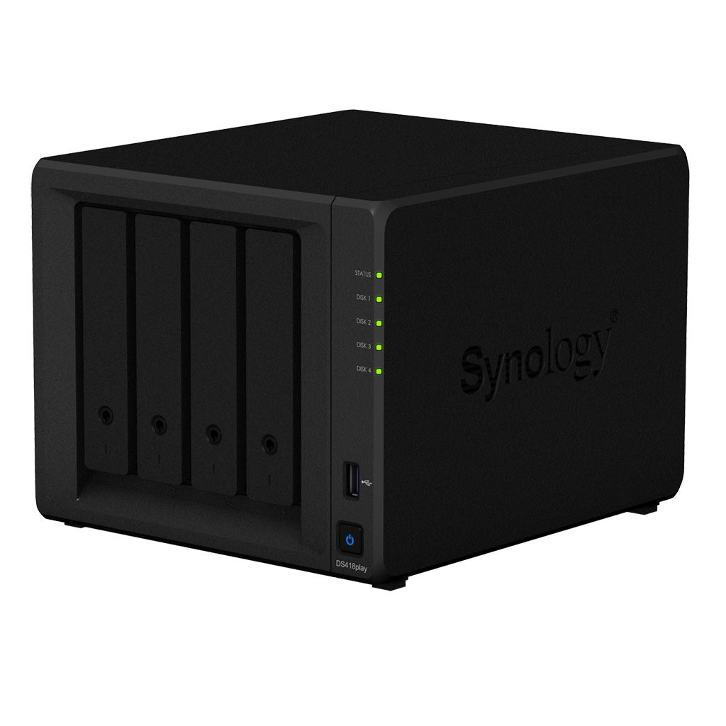 Servidor NAS - Synology DS418play, Sobremesa, Ethernet