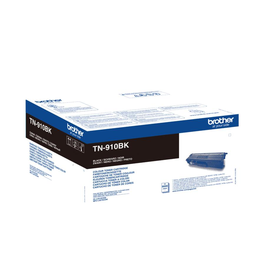 Tóner y cartucho láser - Brother TN-910BK, 9.000 Páginas, Negro