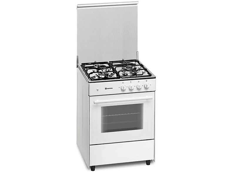 Cocina - Meireles G 603 W NAT, Encimera de gas natural y horno, Gas, 3 Fuegos, 49 L, 60 cm, Inox