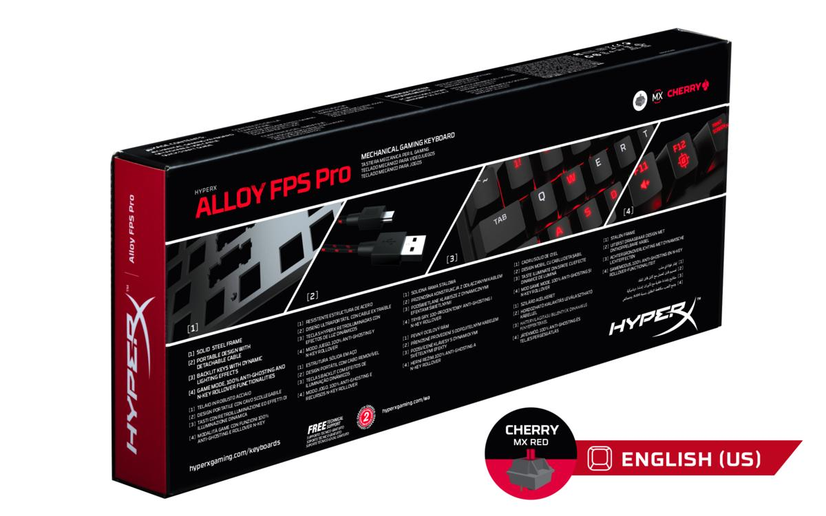 Teclado gaming - Kingston HyperX Alloy FPS Pro, Mecanizado, USB, Inglés de EE. UU.