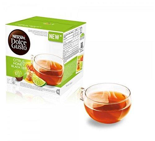 Cápsulas monodosis - Dolce Gusto Citrus Honey Black Tea, Pack de 16 cápsulas de té de cítricos