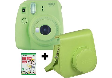 Cámara instantánea  Fujifilm Instax Mini 9, Verde lima + Papel