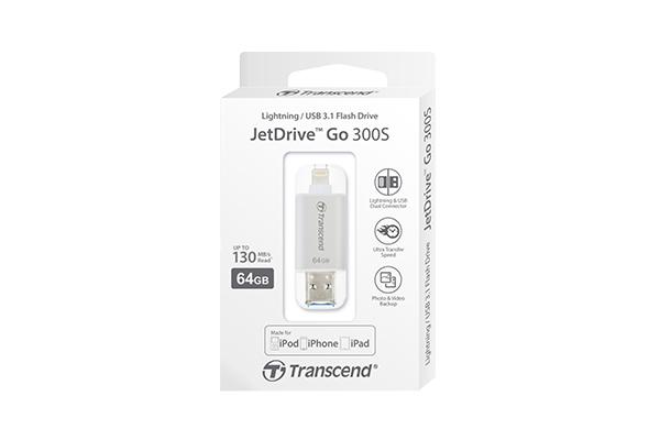 Memoria Flash USB - Transcend JetFlash JetDrive Go 300, USB 3.0 (3.1 Gen 1), Tipo A