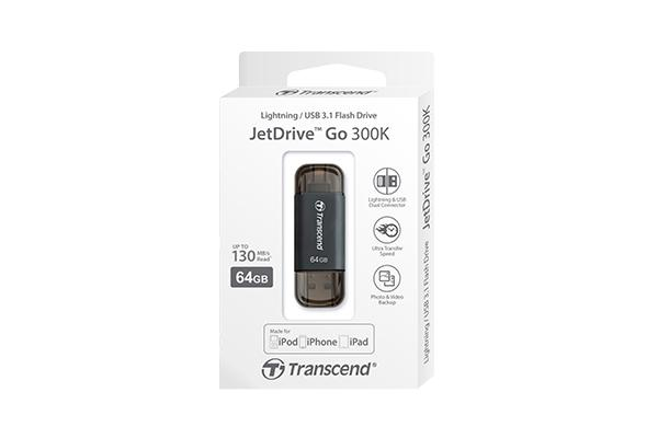 Memoria Flash USB - Transcend JetFlash JetDrive Go 300, 32GB, USB 3.0 (3.1 Gen 1), Tipo A