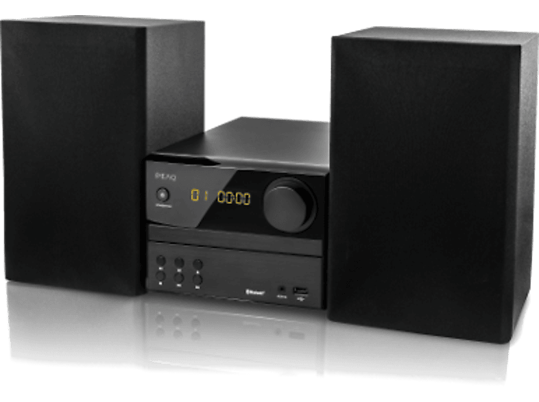 Microcadena - MUSE MT-110 BT Black / Microcadena con altavoces y tocadiscos  MUSE, Conexiones Bluetooth, USB, RCA y jack 3.5mm, Negro
