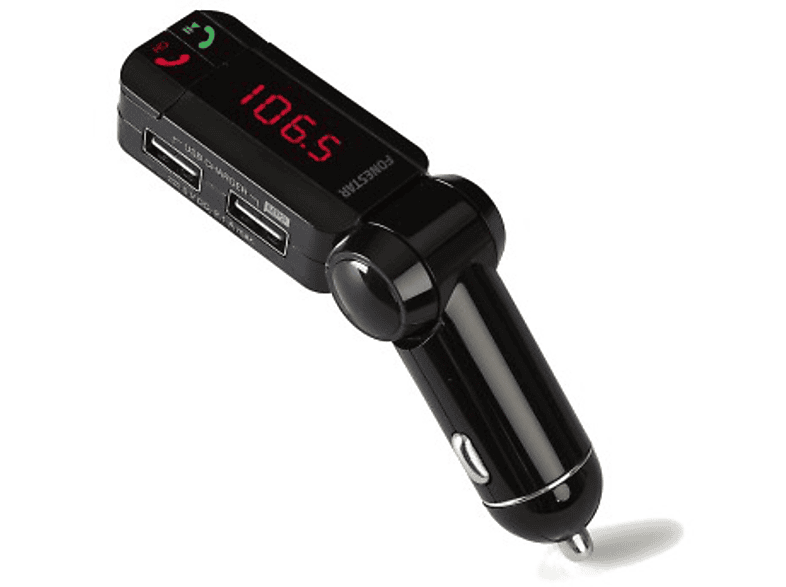 Transmisor bluetooth FM para toma de mechero de coche con puerto USB, cable  de audio y ranura para tarjeta SD, manos libres, rep