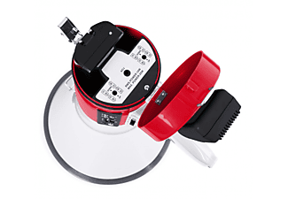Megáfono - Fonestar MF-600SGU, 25W, Sirena, USB, Grabadora, Blanco y rojo