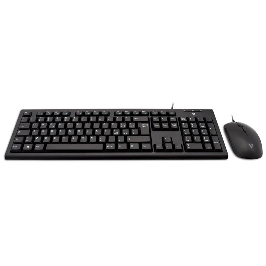 Teclado Y Ratón -V7 Cku200, Usb, 1600 Dpi, Qwerty (Italiano)