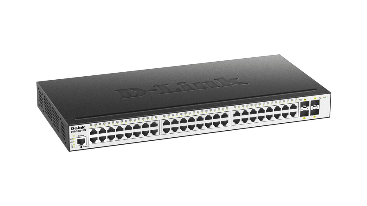 Switch - D-Link DGS-3000, Gestionado, L2, Gigabit Ethernet (10/100/1000), 1U