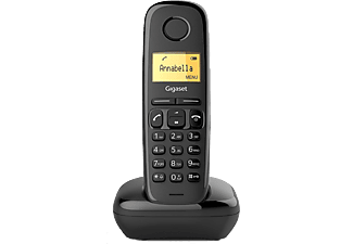 Teléfono - Gigaset A170, Identificador de llamada, Rellamada, 50 contactos, Negro