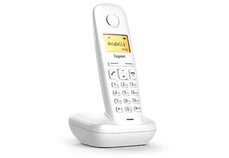 Teléfono - Gigaset A170, Identificador de llamada, Rellamada, 50 contactos, Blanco