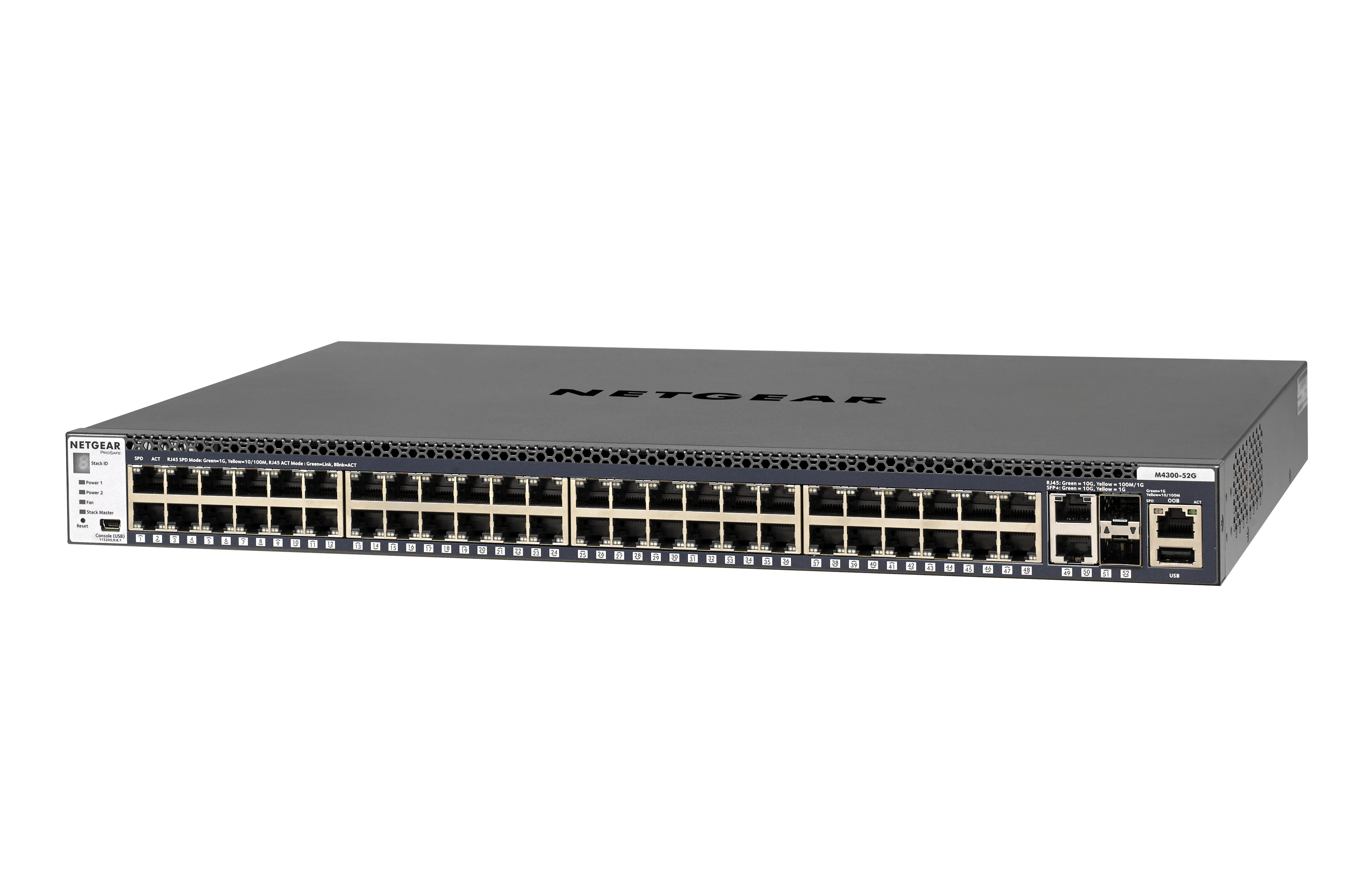 Switch - Netgear M4300-52G, Gestionado, L3, Gigabit Ethernet (10/100/1000), 1U