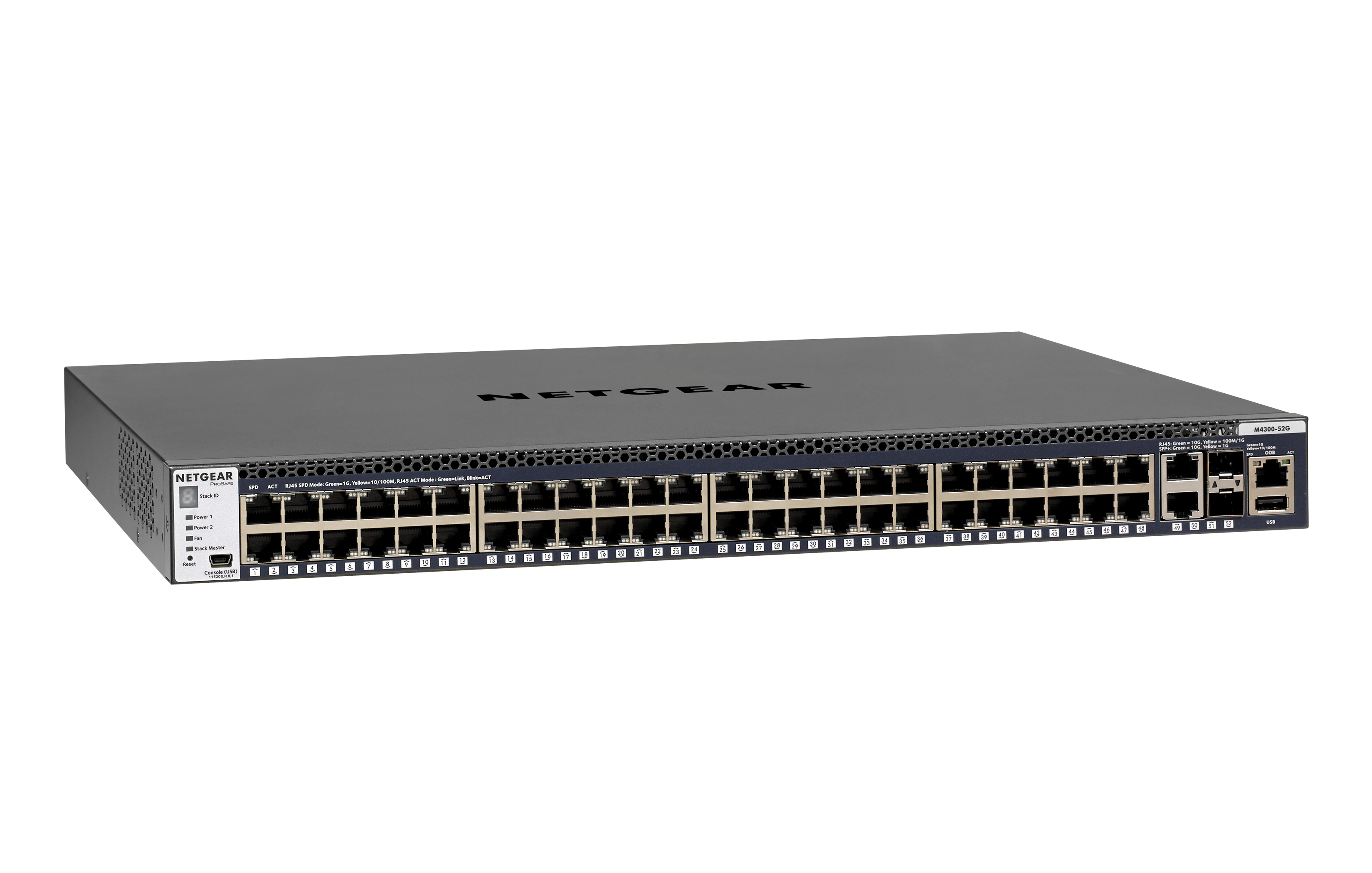 Switch - Netgear M4300-52G, Gestionado, L3, Gigabit Ethernet (10/100/1000), 1U