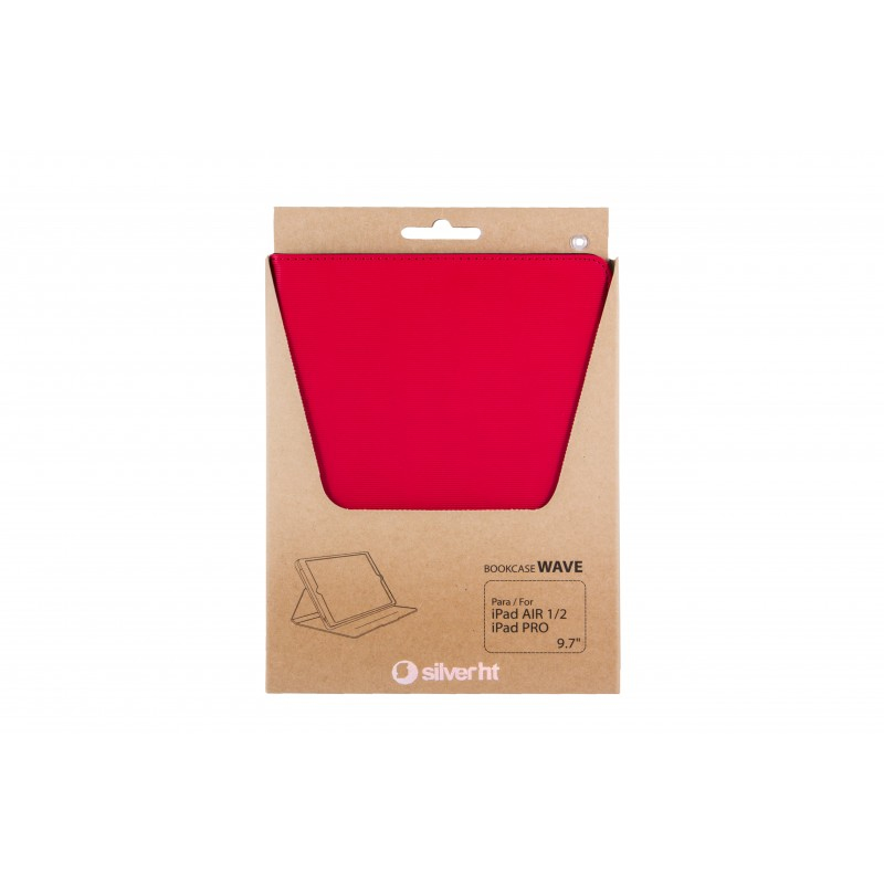 Funda para iPad Air 1 y 2 e iPad Pro 9,7 - Silver HT Wave, Función soporte, Rojo