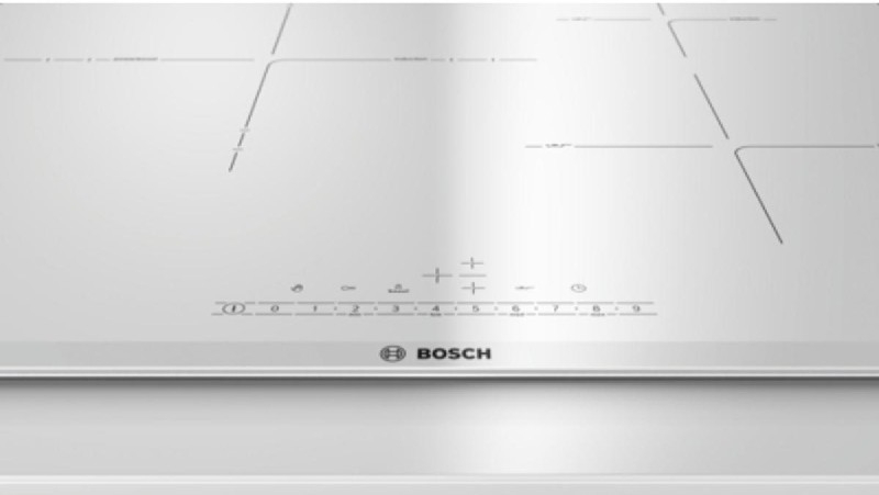 Encimera - Bosch PID672FC1E, Eléctrica, Inducción, 3 zonas, 32 cm, Blanco