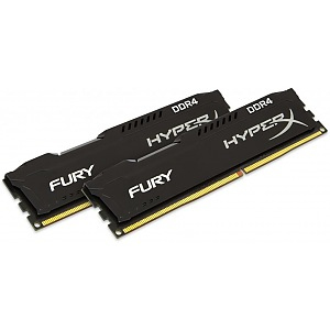 メモリー HyperX DDR4 UDIMM 16GB 2400MHz Kingston Hyperx Fury Memory Black 16GbDdr4 2400Mhz Kit 16Gb Ddr4