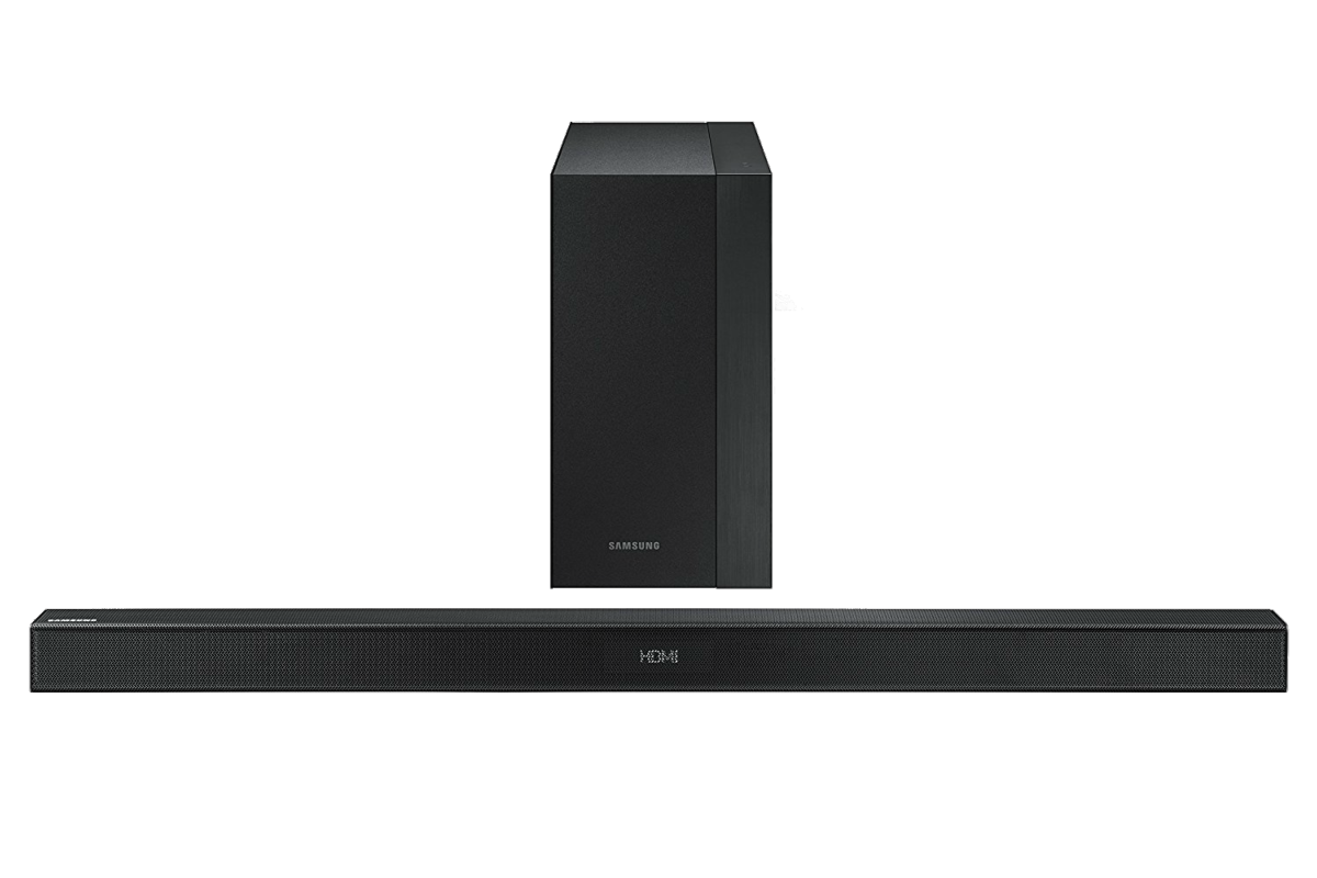 Barra de sonido - Samsung HW-K450, 2.1 canales, 300 W, Subwoofer inalámbrico, Negro