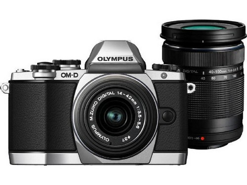 Cámara EVIL- Olympus OM-D E-M10 Mark II, 16.1 MP, Full HD, WiFi, Plata + Objetivo 14-42 mm + 40-150 mm