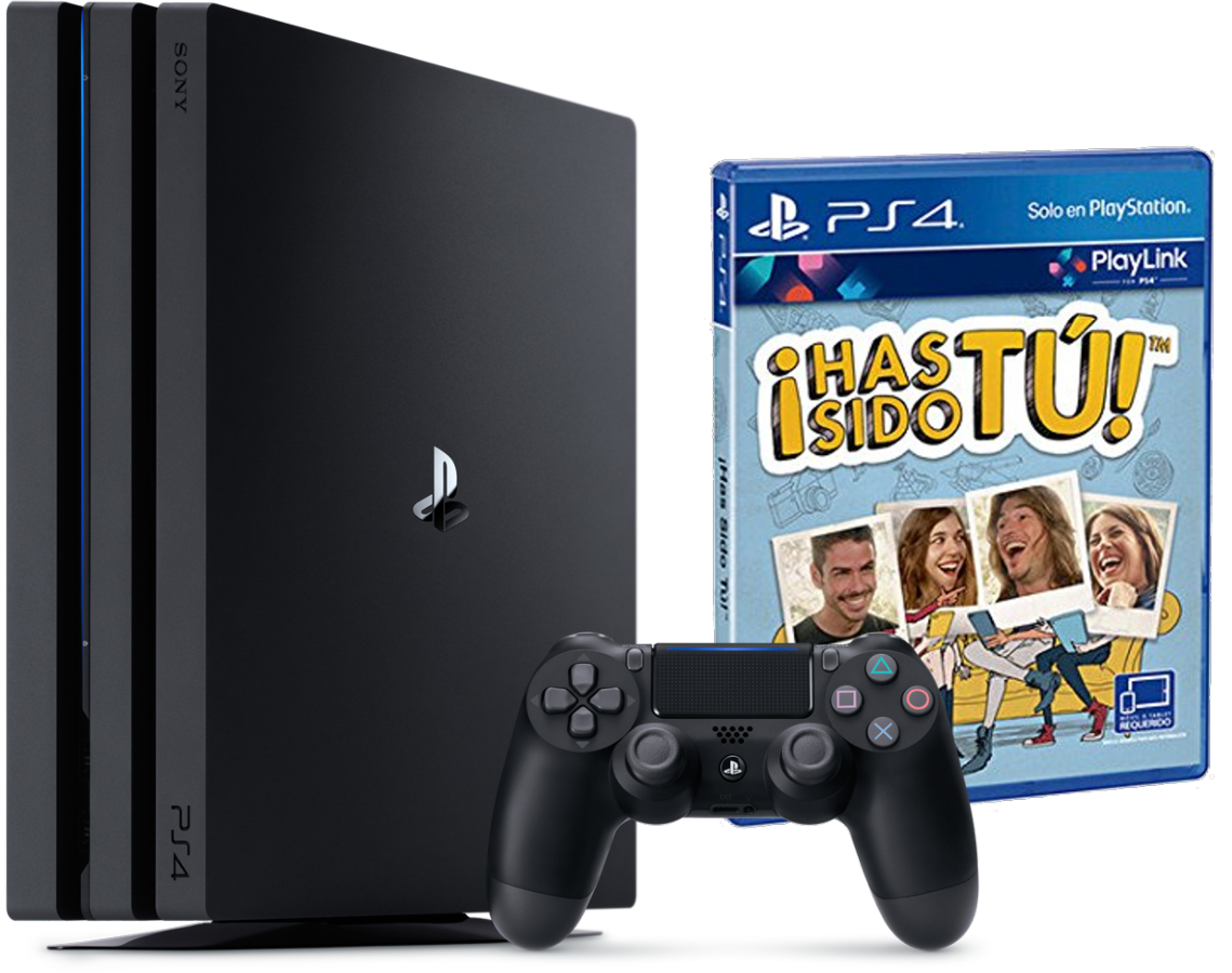 Consola - Sony - PS4 Pro, 1 TB, Negra, DualShock 4 + Live Card 10 + ¡Has sido tú!