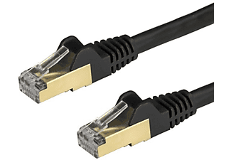 Cable - StarTech.com 6ASPAT3MBK Cable 3m Red Ethernet RJ45 STP Cat6a Snagless Negro