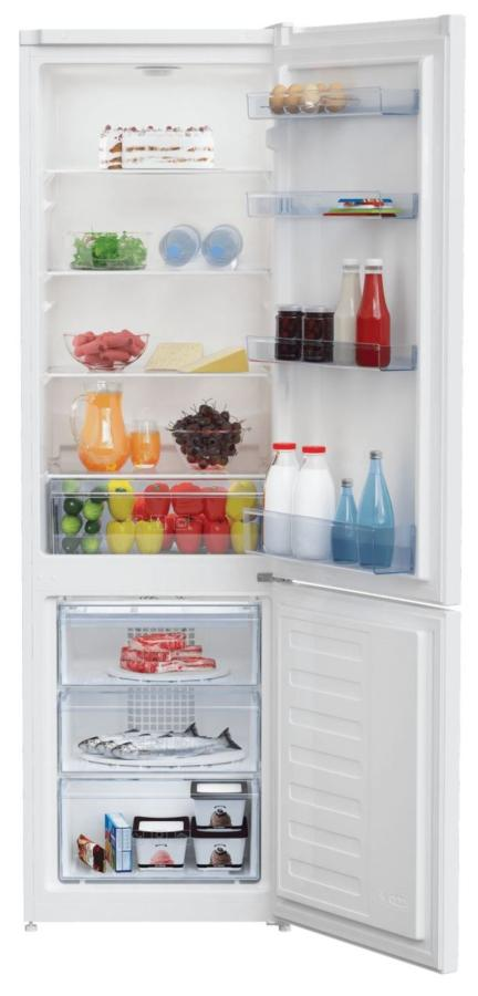 Frigorífico combi - Beko RCHA300K20W, 280 L, Semi No Frost, 181 cm, Blanco