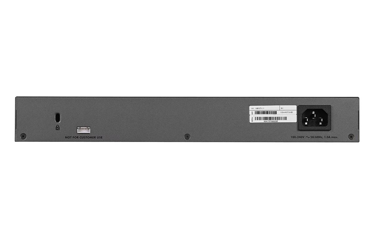 Switch - Netgear GS110MX, 8 puertos, no administrado, 10G Ethernet (100/1000/10000), Negro