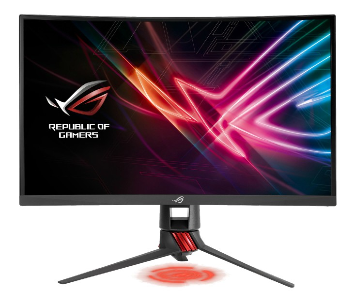 Asus Rog Strix xg27vq 27 va fhd 144hz freesync curvo monitor gaming pc 6847 cm 144 adaptivesync de 27“ 4ms negro y rojo fullhd 4 sync led 6858 90lm03g0b01970 1x hdmiv1.4 1.2 35