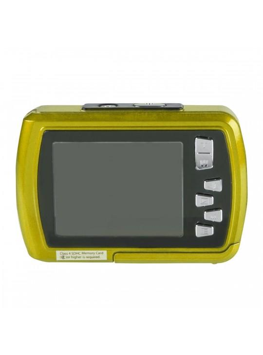 Cámara acuática - Polaroid iS048, 16 MP, LCD, 2.4", Sumergible, Amarillo