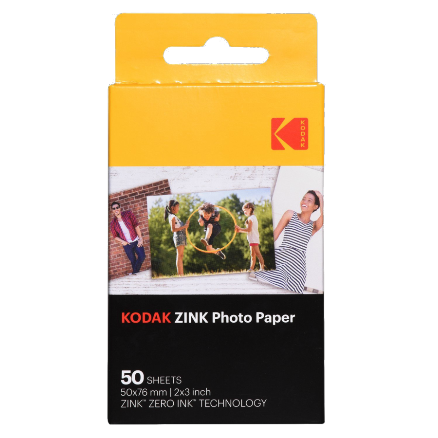 Película fotográfica - Kodak ZINK, 50 hojas, 50x76mm, Printomatic