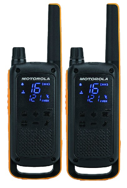 Walkie Talkie - Motorola T82 Extreme, 16 canales, Alcance 10 km, LED, IPx4