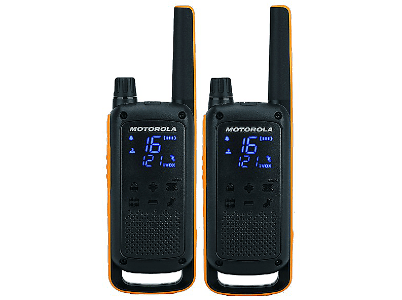 Walkie Talkie - Motorola T82 Extreme, 16 canales, Alcance 10 km, LED, IPx4