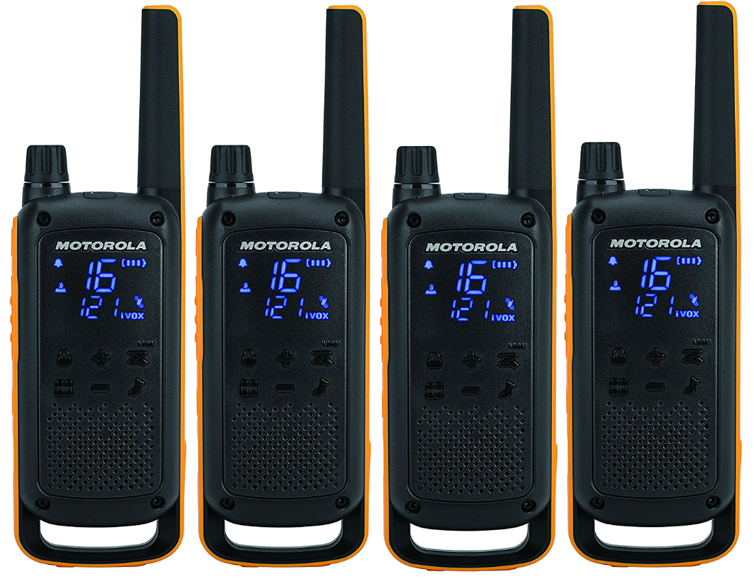 Walkietalkie Motorola T82 extreme quad 16 canales 10 km hasta 18 de autonomía negro radio talkabout set con 4 pzas talkie alcance ipx4 10km 16ch